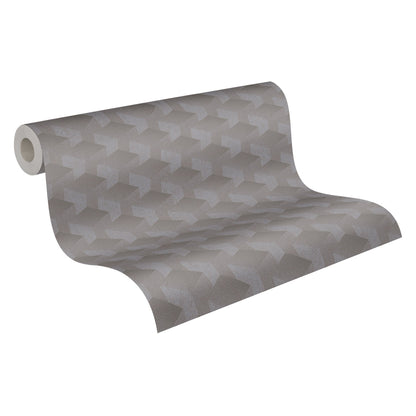 Livingwalls Premium Wall 2 Geometrische Vliestapete Grau 10,05 m x 0,53 m