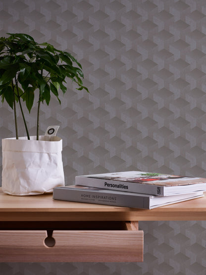 Livingwalls Premium Wall 2 Geometrische Vliestapete Grau 10,05 m x 0,53 m