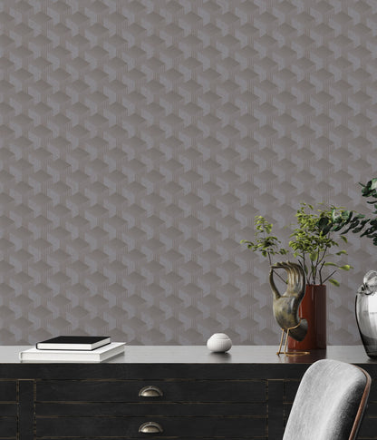 Livingwalls Premium Wall 2 Geometrische Vliestapete Grau 10,05 m x 0,53 m