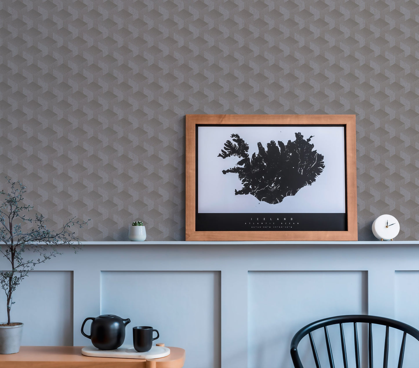 Livingwalls Premium Wall 2 Geometrische Vliestapete Grau 10,05 m x 0,53 m
