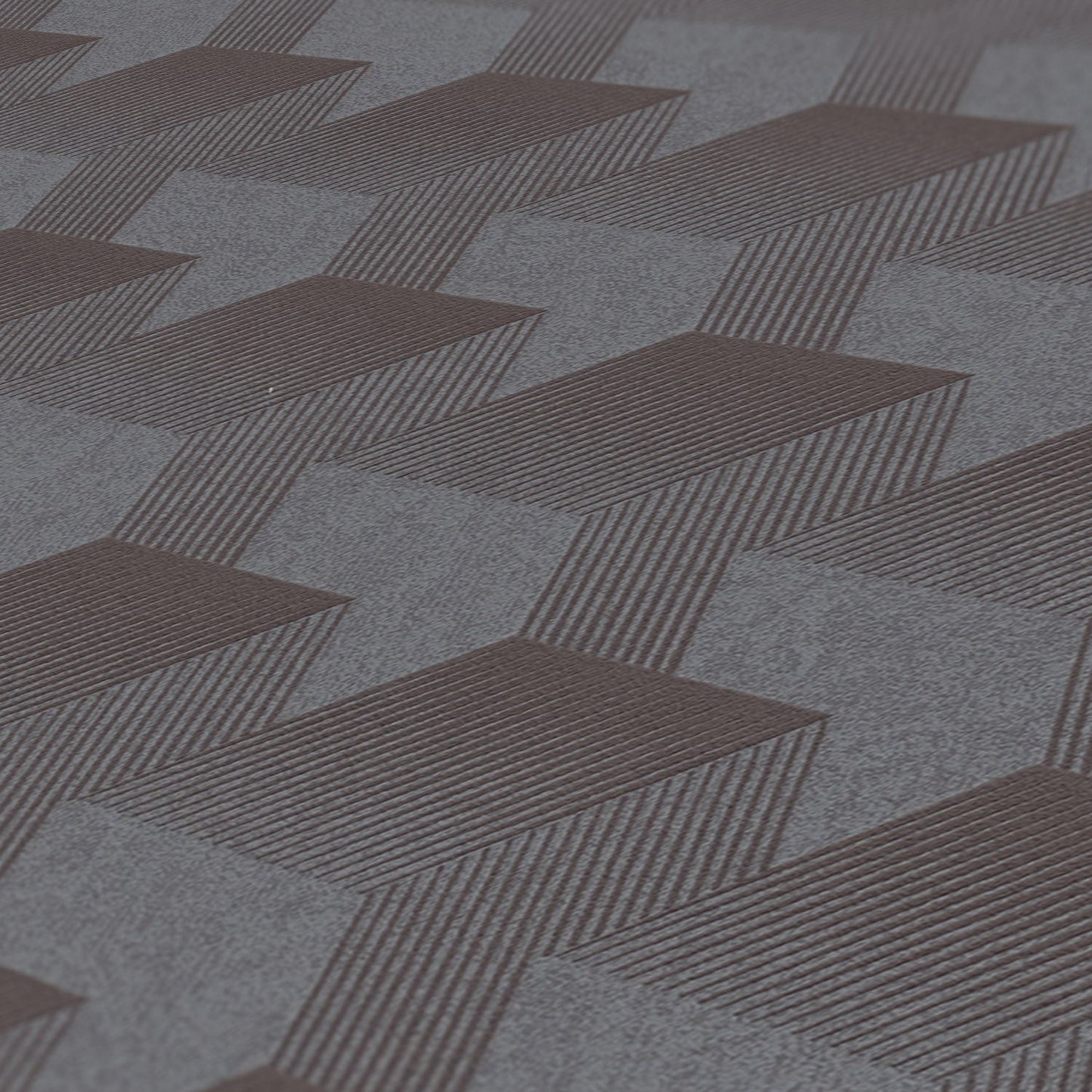Livingwalls Premium Wall 2 Geometrische Vliestapete Dunkelgrau 10,05 m x 0,53 m