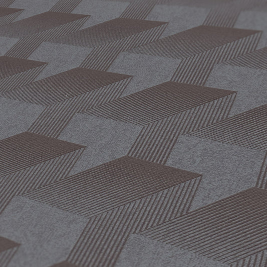 Livingwalls Premium Wall 2 Geometrische Vliestapete Dunkelgrau 10,05 m x 0,53 m