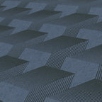 Livingwalls Premium Wall 2 Geometrische Vliestapete Blau Schwarz 10,05 m x 0,53 m