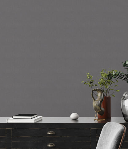 Livingwalls Premium Wall 2 Geometrische Vliestapete Dunkelgrau 10,05 m x 0,53 m