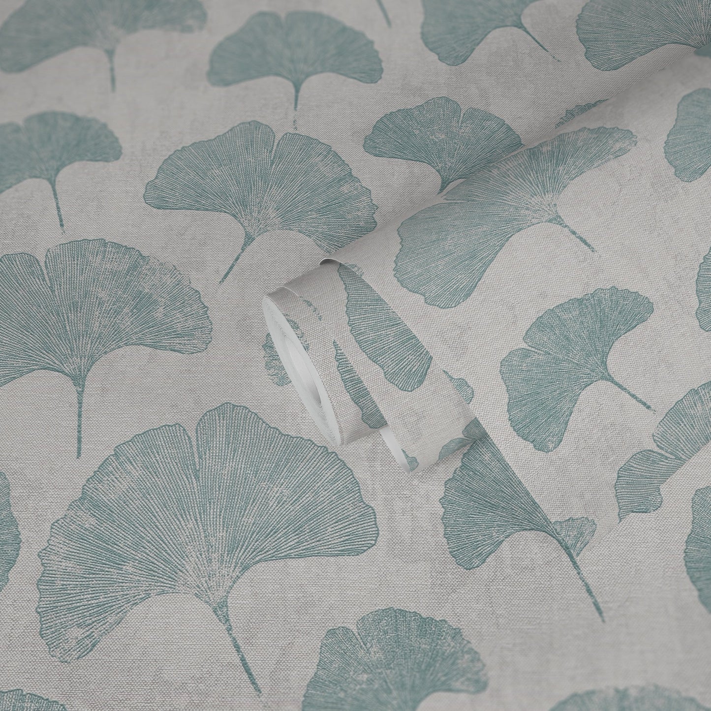 Livingwalls Premium Wall 2 Blätter Vliestapete Mint Grau 10,05 m x 0,53 m