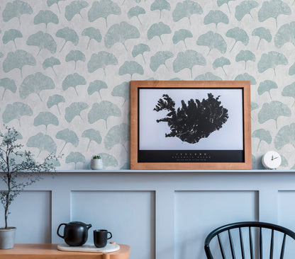 Livingwalls Premium Wall 2 Blätter Vliestapete Mint Grau 10,05 m x 0,53 m