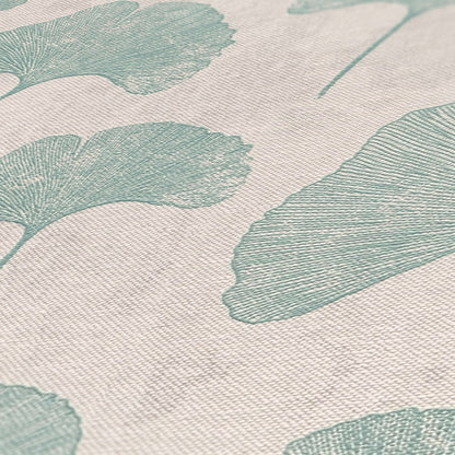 Livingwalls Premium Wall 2 Blätter Vliestapete Grau Weiß Mint 10,05 m x 0,53 m