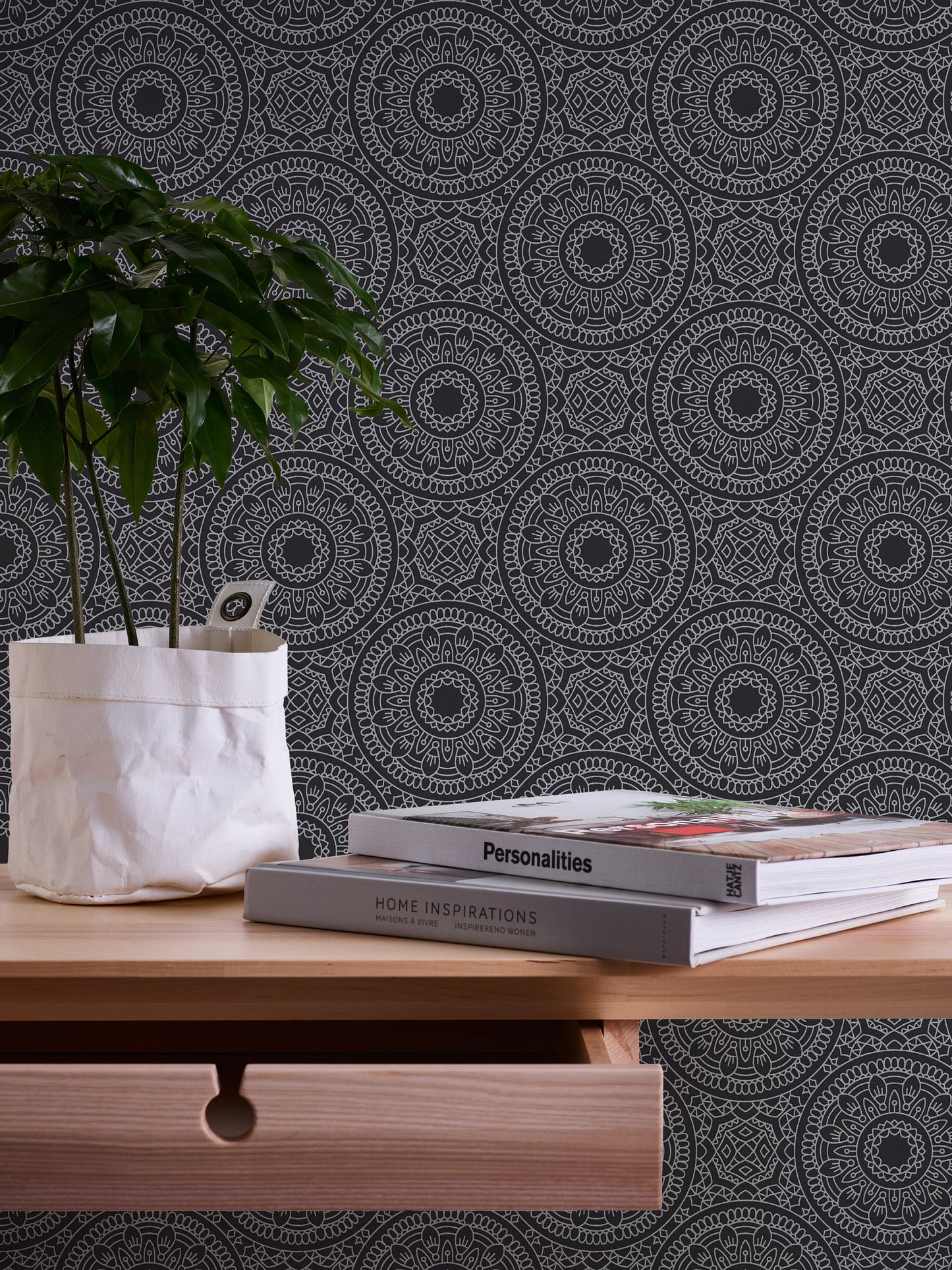 Livingwalls Premium Wall 2 Geometrische Vliestapete Schwarz Silber 10,05 m x 0,53 m