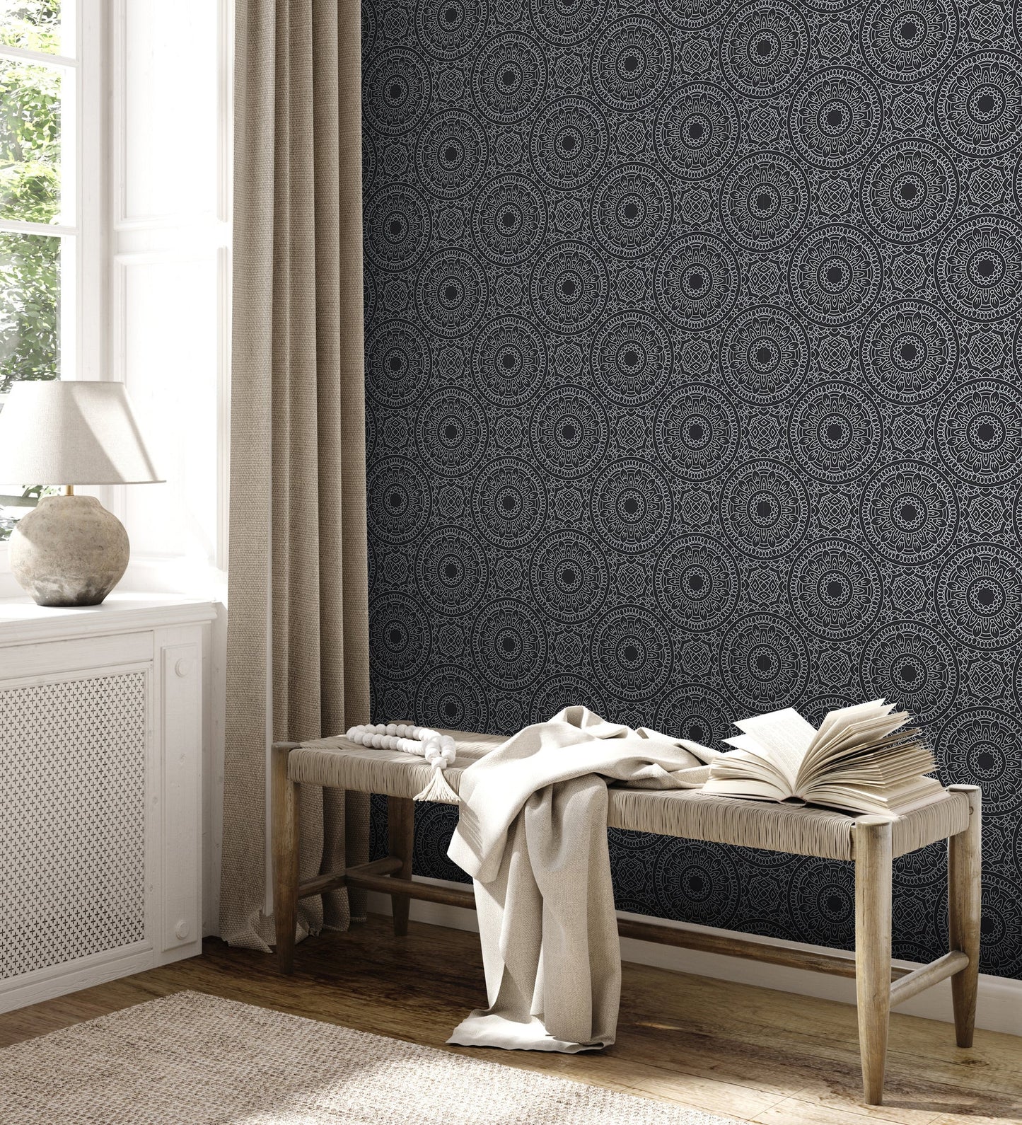 Livingwalls Premium Wall 2 Geometrische Vliestapete Schwarz Silber 10,05 m x 0,53 m