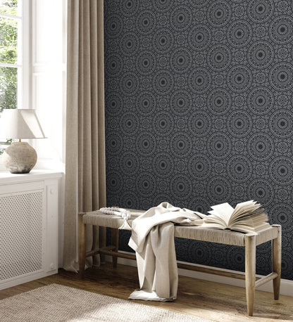 Livingwalls Premium Wall 2 Geometrische Vliestapete Schwarz Silber 10,05 m x 0,53 m