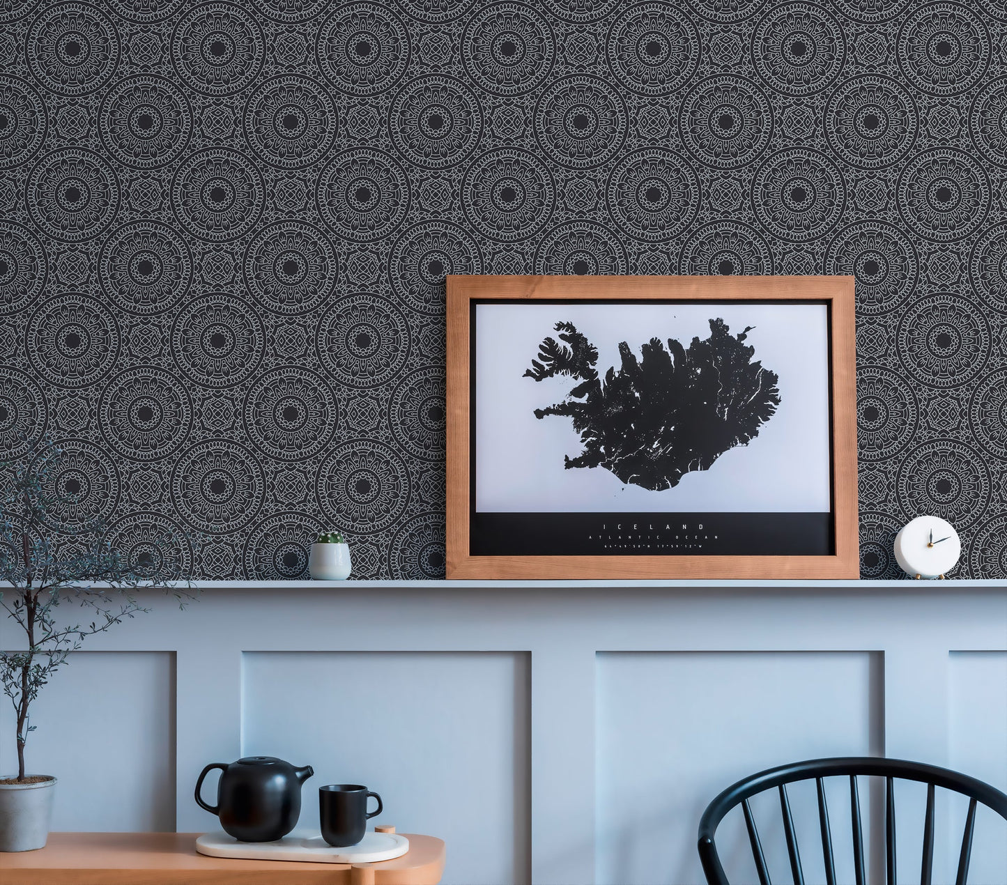 Livingwalls Premium Wall 2 Geometrische Vliestapete Schwarz Silber 10,05 m x 0,53 m