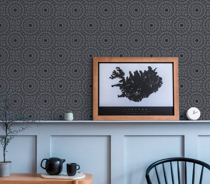 Livingwalls Premium Wall 2 Geometrische Vliestapete Schwarz Silber 10,05 m x 0,53 m