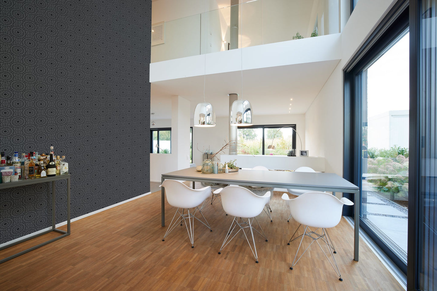 Livingwalls Premium Wall 2 Geometrische Vliestapete Schwarz Silber 10,05 m x 0,53 m