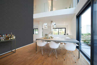Livingwalls Premium Wall 2 Geometrische Vliestapete Schwarz Silber 10,05 m x 0,53 m