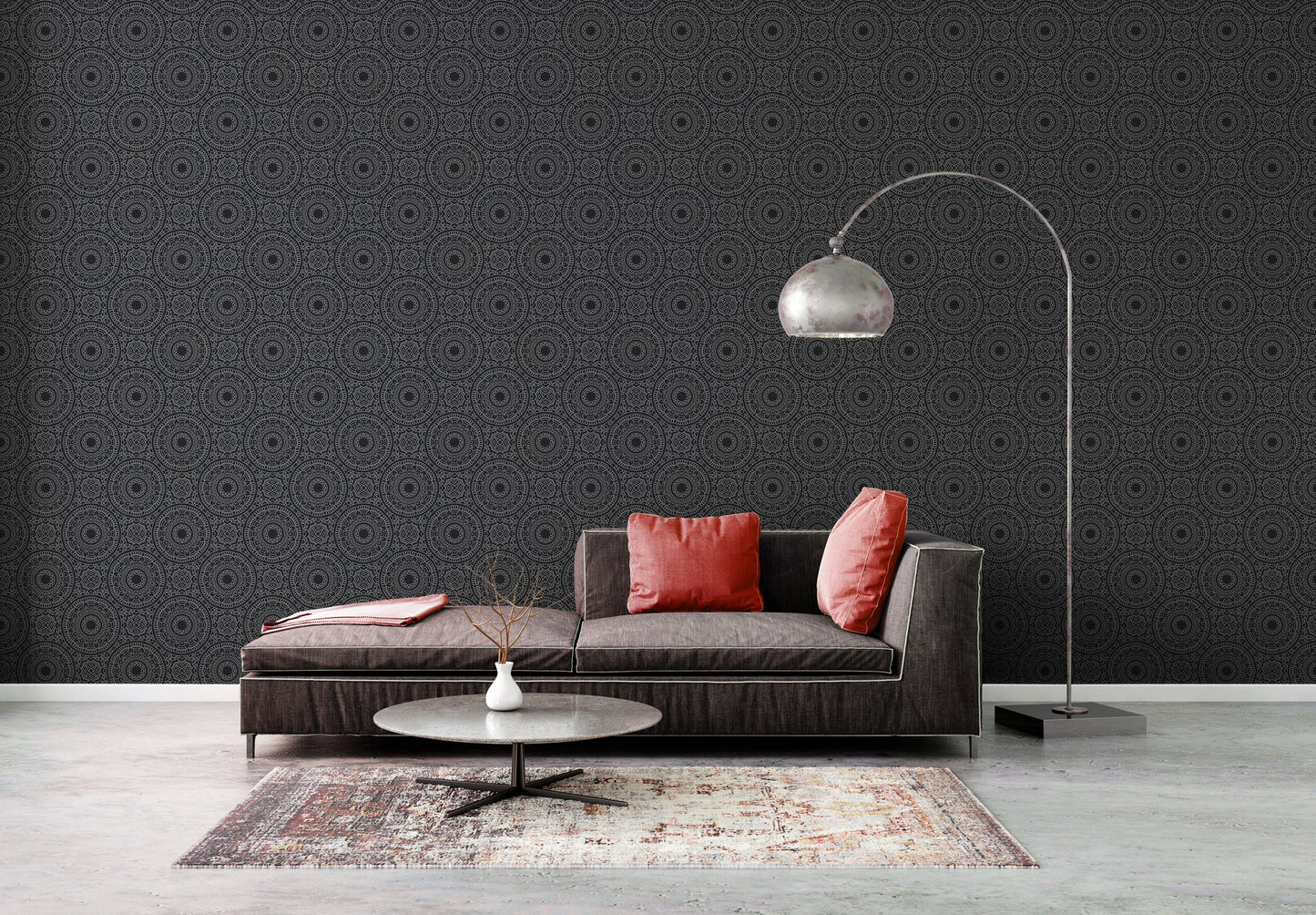 Livingwalls Premium Wall 2 Geometrische Vliestapete Schwarz Silber 10,05 m x 0,53 m