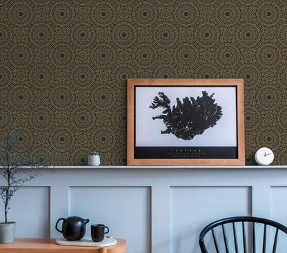 Livingwalls Premium Wall 2 Geometrische Vliestapete Schwarz Gold 10,05 m x 0,53 m