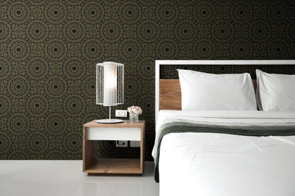 Livingwalls Premium Wall 2 Geometrische Vliestapete Schwarz Gold 10,05 m x 0,53 m