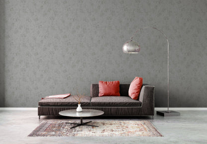 Livingwalls Premium Wall 2 Vliestapete Putzoptik Silber Grau Metallic 10,05 m x 0,53 m