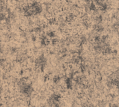 Livingwalls Premium Wall 2 Vliestapete Putzoptik Beige Schwarz Metallic Braun 10,05 m x 0,53 m