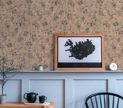 Livingwalls Premium Wall 2 Vliestapete Putzoptik Beige Schwarz Metallic Braun 10,05 m x 0,53 m