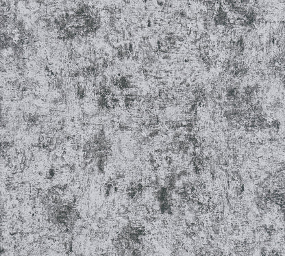 Livingwalls Premium Wall 2 Vliestapete Putzoptik Silber Schwarz Metallic 10,05 m x 0,53 m