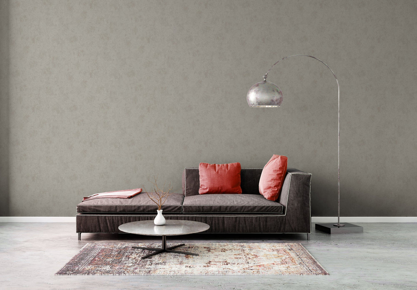 Livingwalls Premium Wall 2 Vliestapete Putzoptik Silber Grau Metallic 10,05 m x 0,53 m