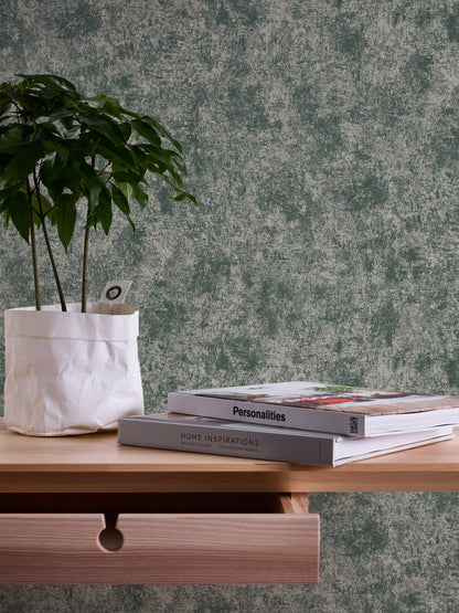 Livingwalls Premium Wall 2 Uni Vliestapete Grün Creme 10,05 m x 0,53 m