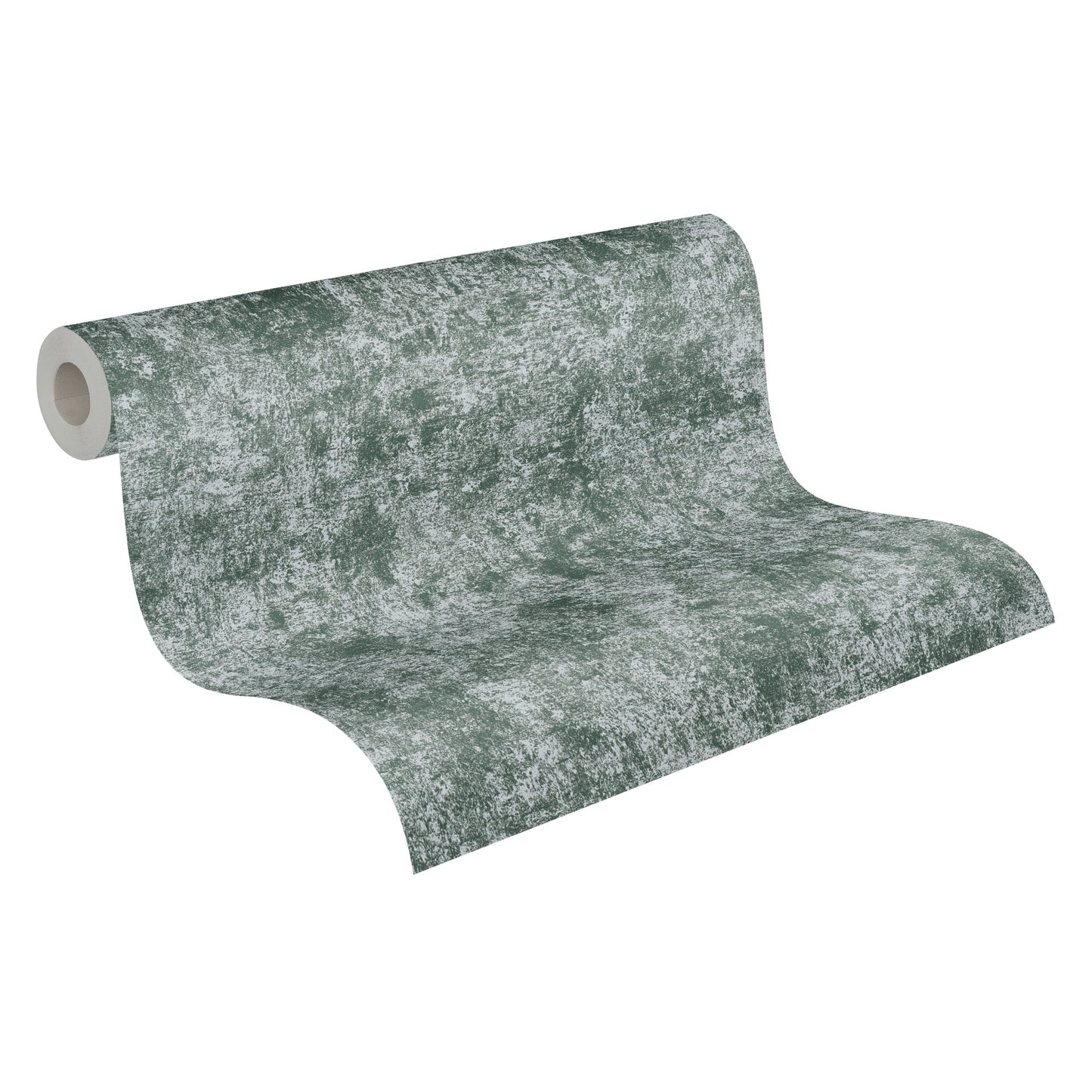 Livingwalls Premium Wall 2 Uni Vliestapete Grün Silber 10,05 m x 0,53 m