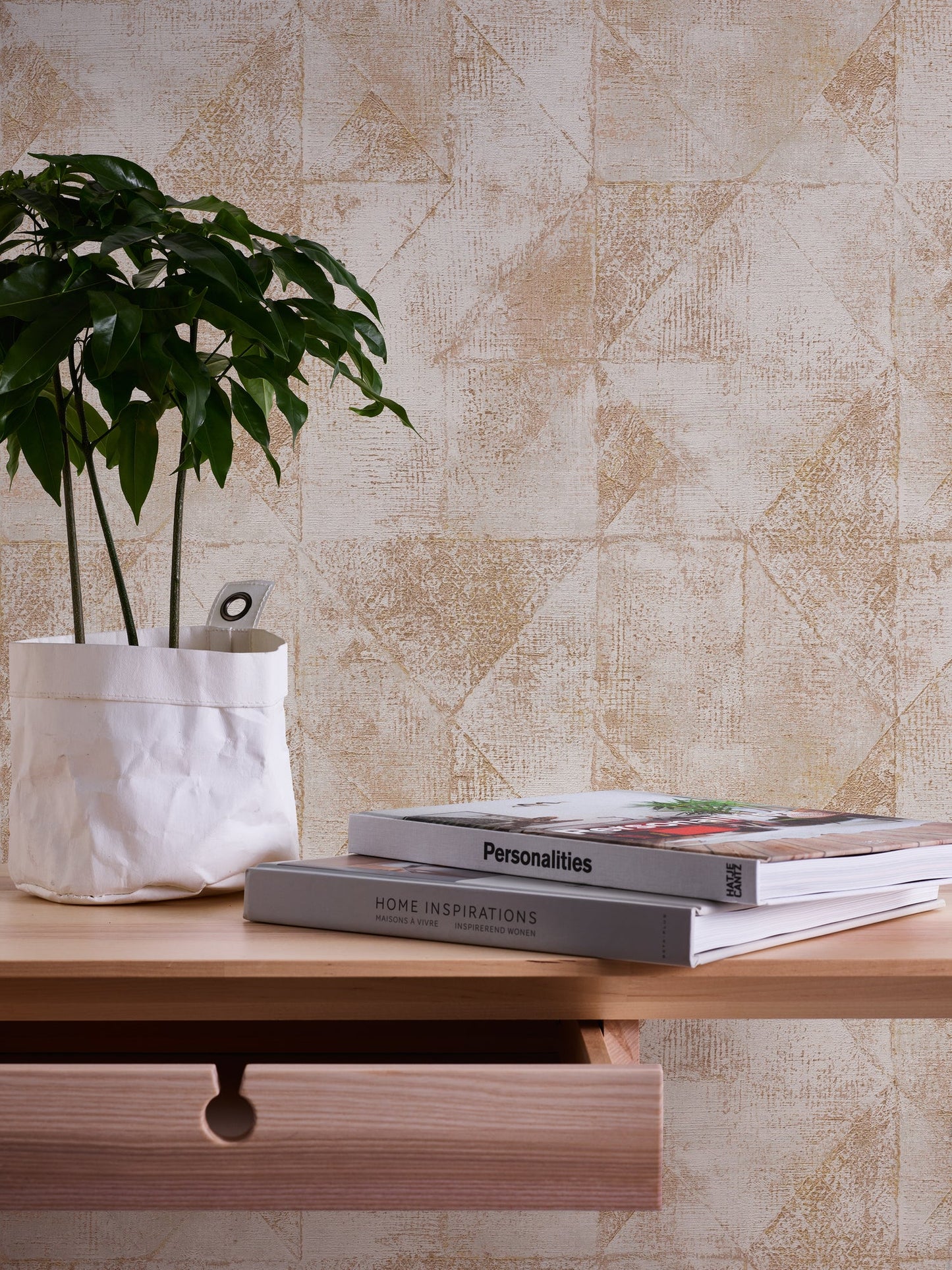 Livingwalls Premium Wall 2 Geometrische Vliestapete Gold Grau 10,05 m x 0,53 m