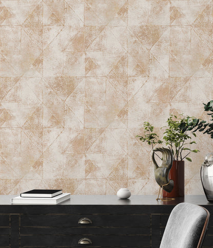 Livingwalls Premium Wall 2 Geometrische Vliestapete Gold Grau 10,05 m x 0,53 m
