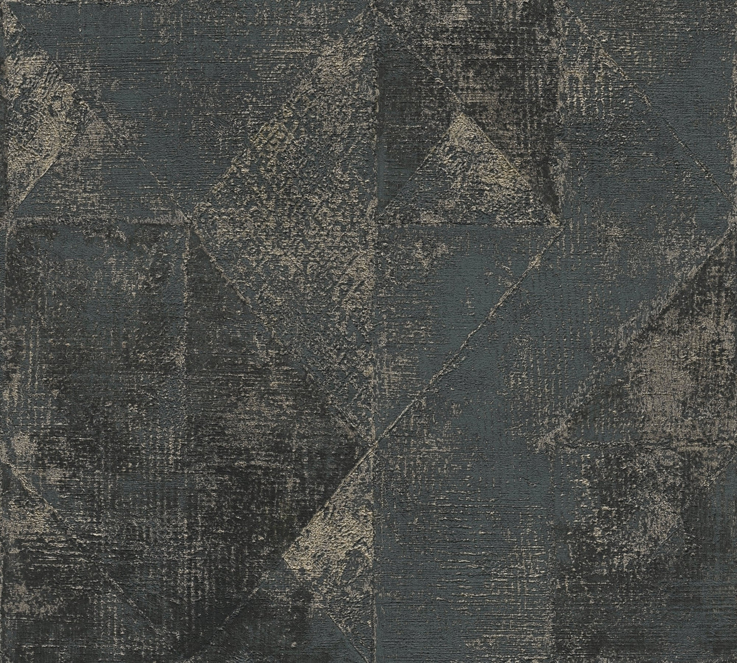 Livingwalls Premium Wall 2 Geometrische Vliestapete Schwarz Gold 10,05 m x 0,53 m