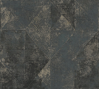 Livingwalls Premium Wall 2 Geometrische Vliestapete Schwarz Gold 10,05 m x 0,53 m