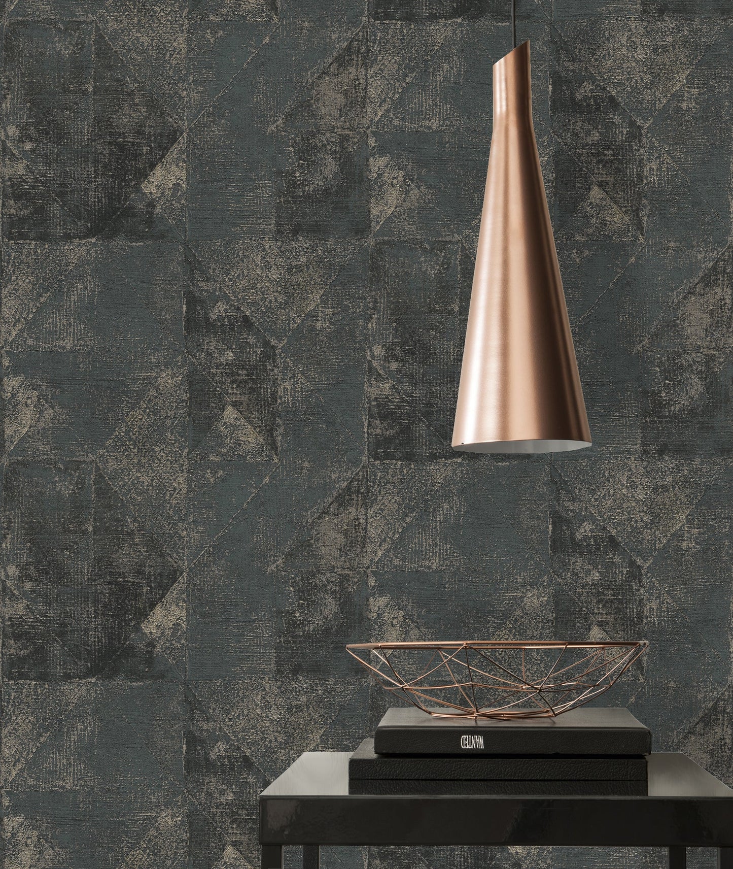 Livingwalls Premium Wall 2 Geometrische Vliestapete Schwarz Gold 10,05 m x 0,53 m