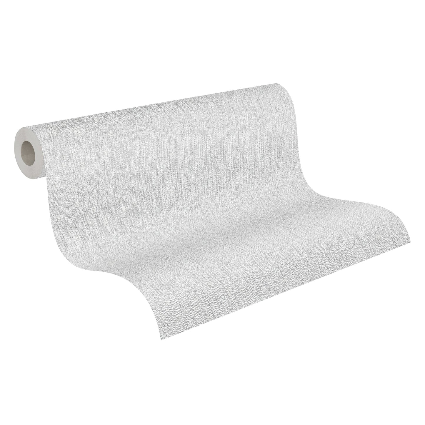 Attractive 2 Schaum-Vliestapete Hellgrau Silber 10,05 m x 0,53 m