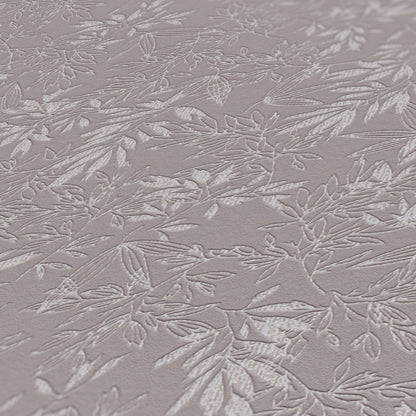 Attractive 2 Florale Vliestapete Grau Hellgrau 10,05 m x 0,53 m
