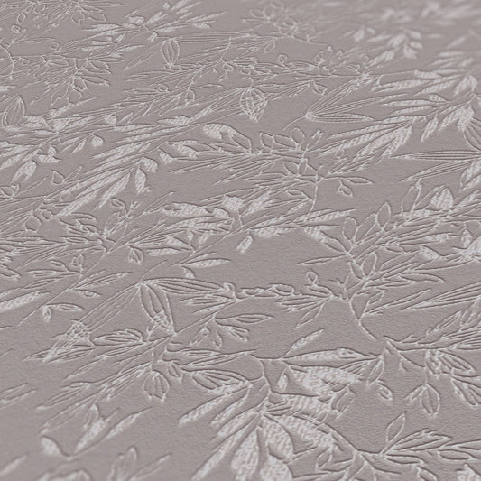 Attractive 2 Florale Vliestapete Grau Hellgrau 10,05 m x 0,53 m