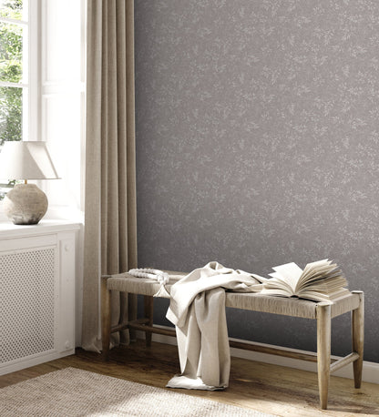 Attractive 2 Florale Vliestapete Grau Hellgrau 10,05 m x 0,53 m