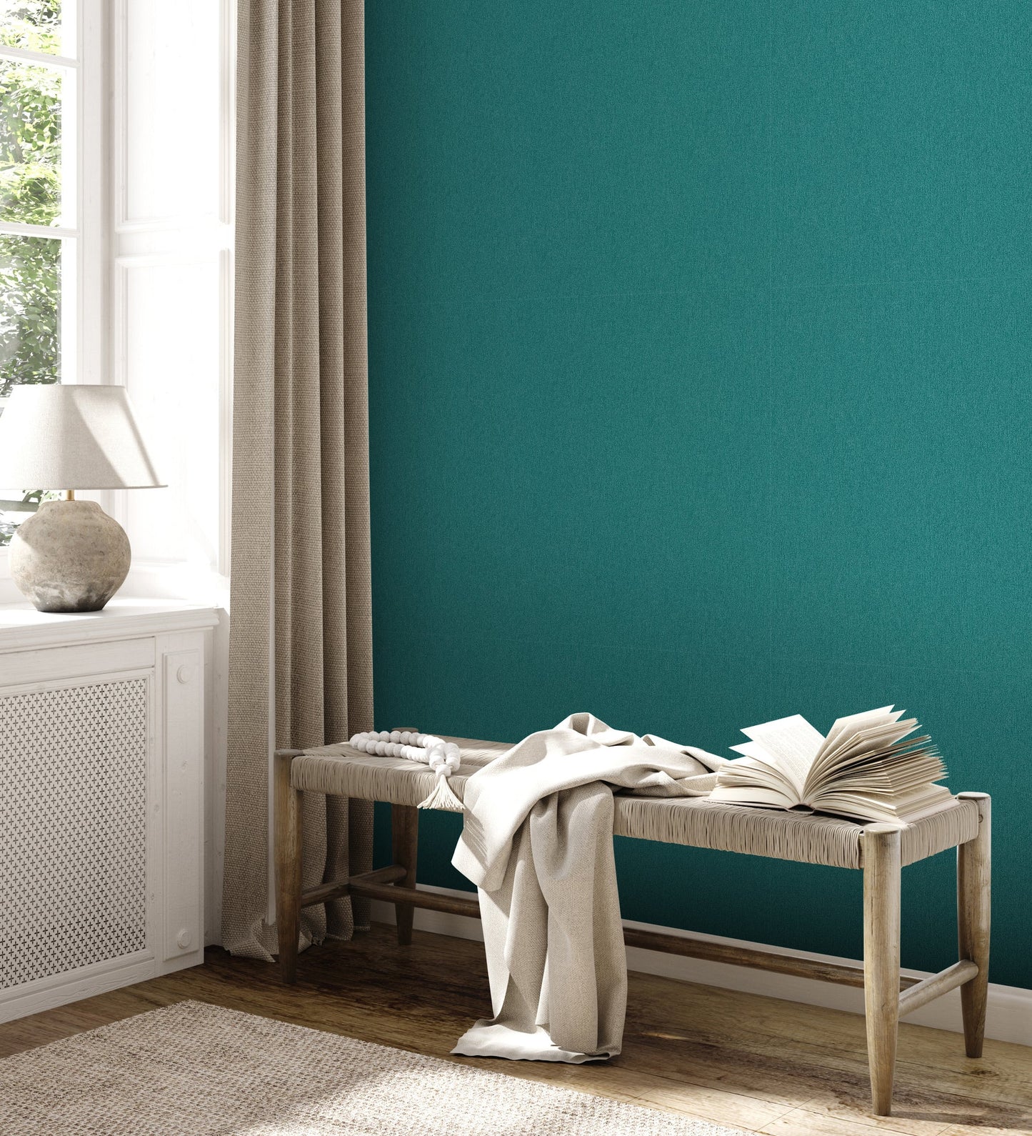 Attractive 2 Schaum-Vliestapete Petrol Blau 10,05 m x 0,53 m