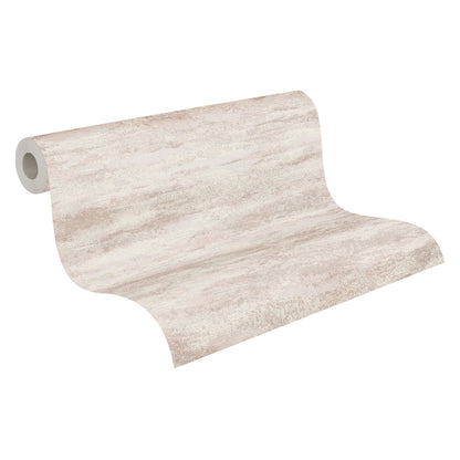 Attractive 2 Vliestapete Putzoptik Weiß Beige 10,05 m x 0,53 m