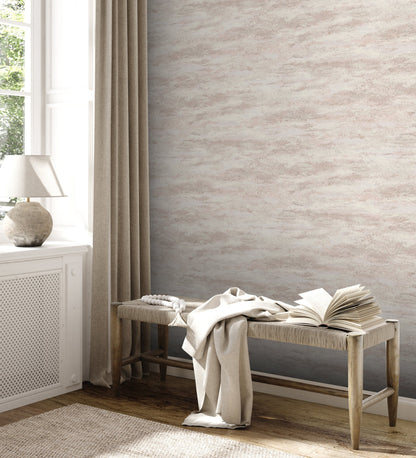 Attractive 2 Vliestapete Putzoptik Weiß Beige 10,05 m x 0,53 m