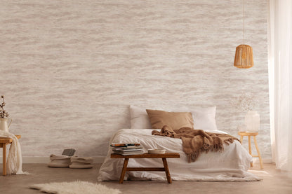 Attractive 2 Vliestapete Putzoptik Weiß Beige 10,05 m x 0,53 m