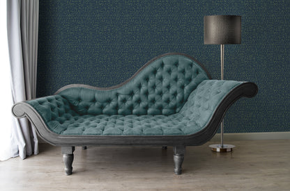 Antigua Retro Vliestapete Blau Grün 10,05 m x 0,53 m