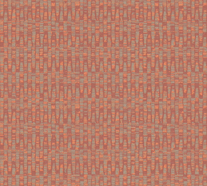 Antigua Retro Vliestapete Rot Orange Greige 10,05 m x 0,53 m