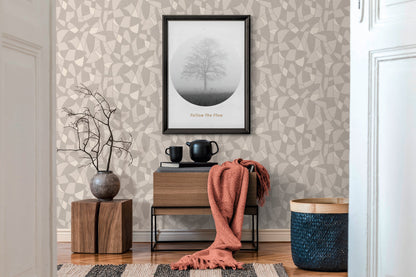 Antigua Geometrische Vliestapete Grau Creme 10,05 m x 0,53 m