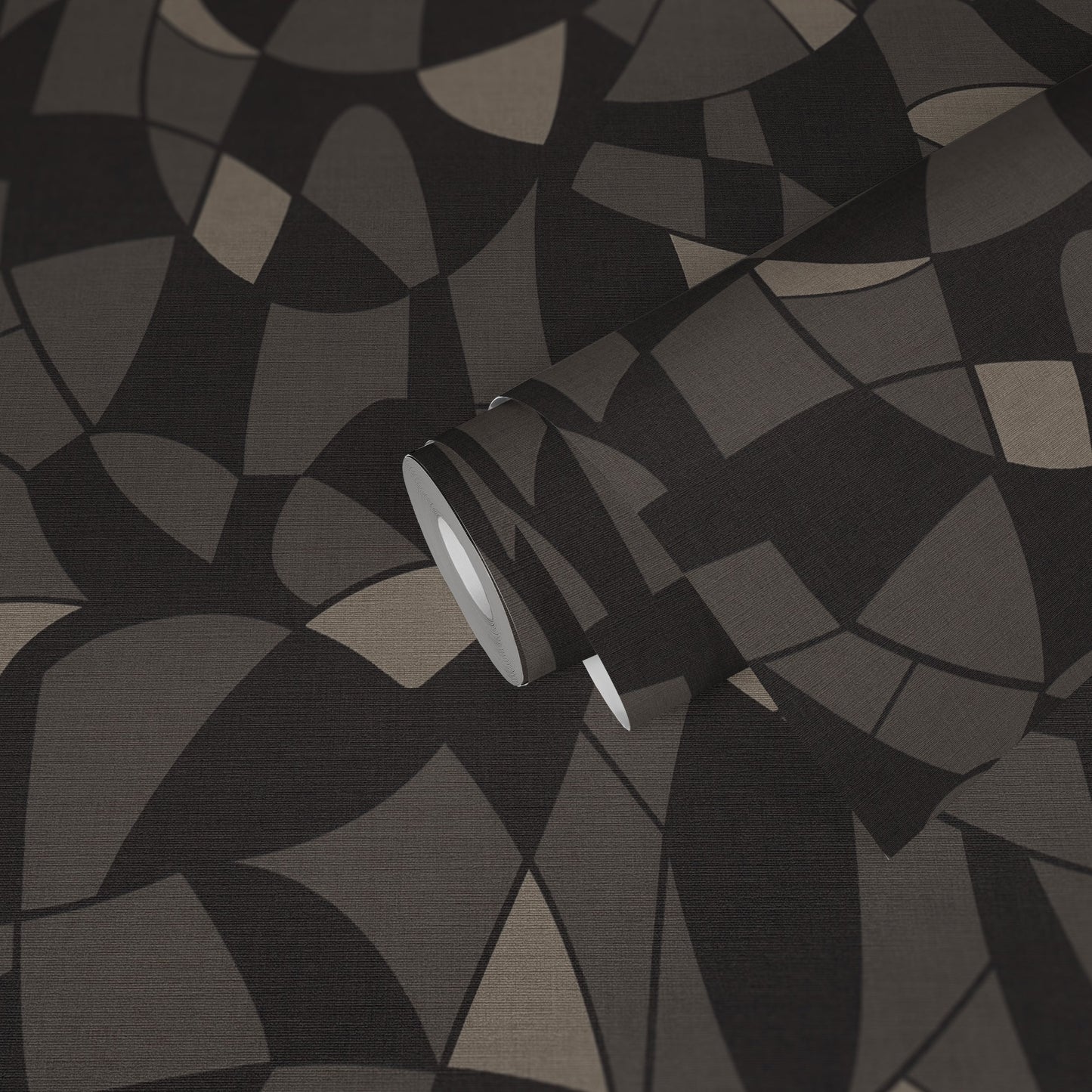 Antigua Geometrische Vliestapete Schwarz 10,05 m x 0,53 m