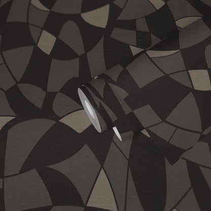 Antigua Geometrische Vliestapete Schwarz 10,05 m x 0,53 m