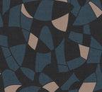 Antigua Geometrische Vliestapete Schwarz Blau Beige 10,05 m x 0,53 m