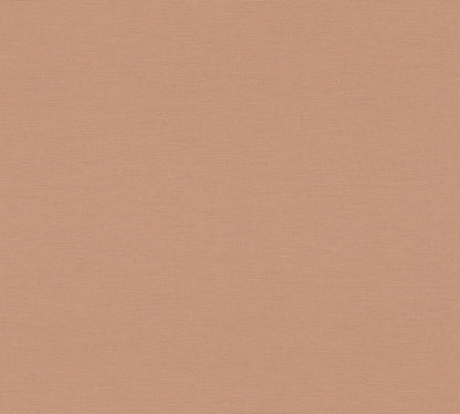 Mustertapete Leinen Terrakotta Klassisch - 10,05 m x 0,53 m