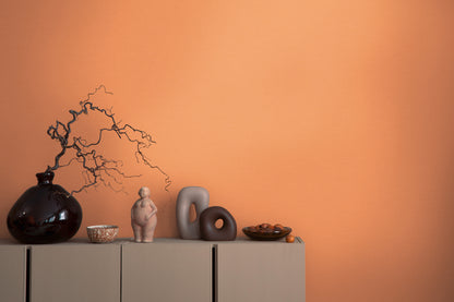 Mustertapete Leinen Orange Klassisch - 10,05 m x 0,53 m