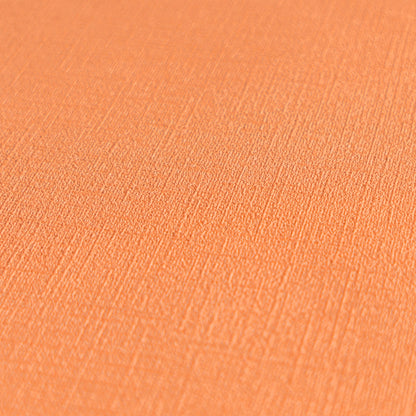 Mustertapete Leinen Orange Klassisch - 10,05 m x 0,53 m